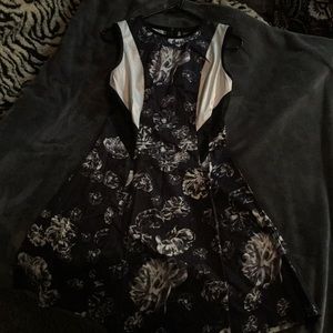 Black and White Floral Dress